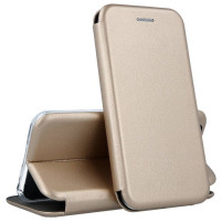 Луксозен кожен калъф тефтер ултра тънък Wallet FLEXI и стойка за Samsung Galaxy A53 5G A536B златист 